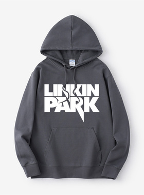 林肯公园乐队linkin park摇滚卫衣连帽薄款加绒衣服套头男女上衣
