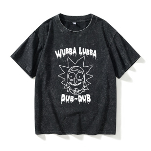 情侣装 宽松夏季 棉上 休闲衣服女男圆领大码 瑞克和莫蒂周边T恤短袖