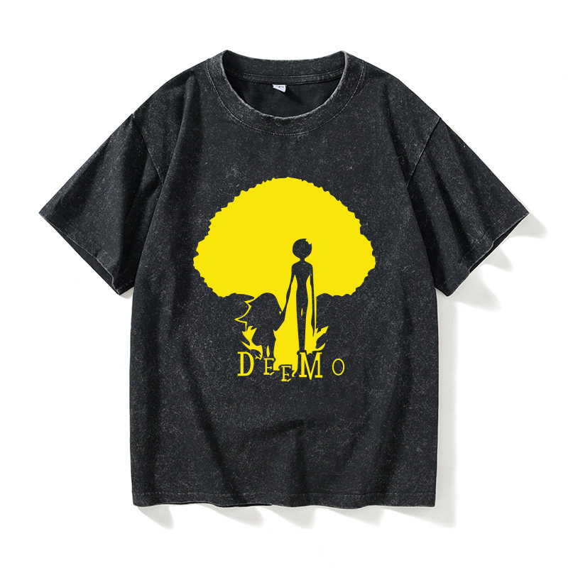 古树旋律deemo周边T恤短袖时尚衣服女男圆领大码宽松夏季情侣装棉