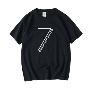 C罗纳尔多夏装意甲尤文7号C罗队服足球运动半袖CR7T恤短袖韩版圆