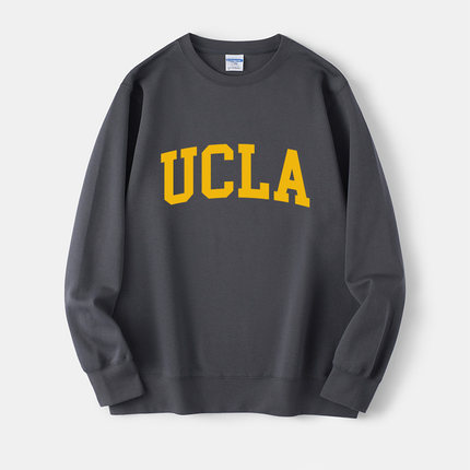 ucla 加州大学洛杉矶分校 卫衣圆领原宿衣服套头男女上衣宽松情侣
