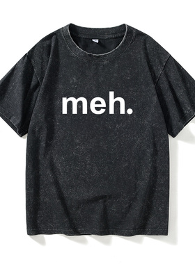 IT狂人Crowd Roy同款 Meh. 电脑 程序员码农C语言T恤短袖青少年衣