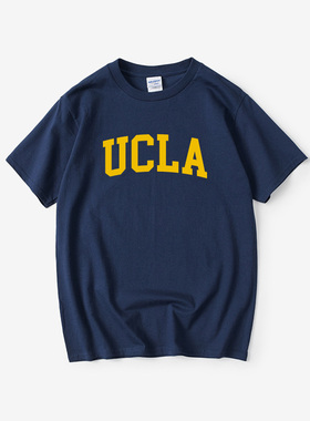 ucla 加州大学洛杉矶分校T恤短袖青少年男女圆领大码宽松夏季情侣
