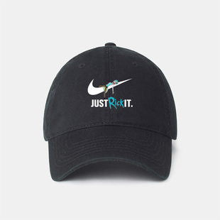 瑞克和与莫蒂联名对勾rick morty周边帽子棒球帽男中国风鸭舌 and