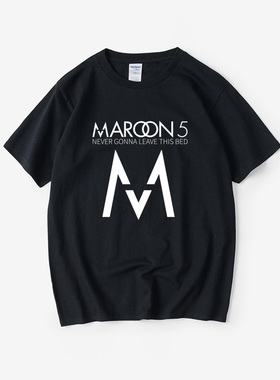 摇滚乐队Maroon5魔力红乐队 Adam LevineT恤短袖学生衣服男女圆领