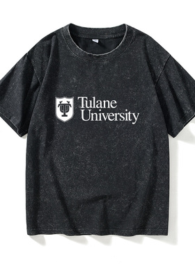 杜兰大学Tulane University纪念品周边校服T恤短袖休闲衣服女男圆