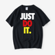 男女情侣装 JUST 篮球运动字母T恤短袖 圆领夏季 上衣宽松半袖