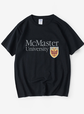 麦克马斯特大学McMaster University纪念品周边校服T恤短袖新款衣