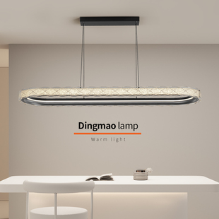 意式轻奢餐厅吊灯创意圆环高级感LED吧台茶室吊线灯具法式全光谱