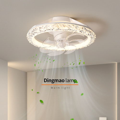 卧室灯现代简约个性温馨主卧书房护眼吸顶灯新款智能旋转风扇灯