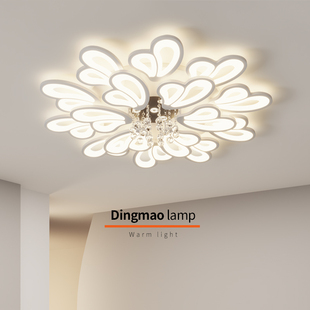 客厅主灯简约现代水晶蝴蝶灯具轻奢高级感创意2025新款主卧吸顶灯