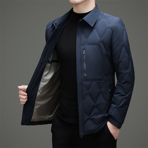冬季男士休闲轻薄羽绒服加厚保暖菱形夹克XZ804/90806P185图片