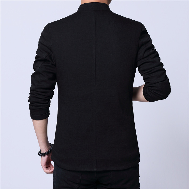 冬季风修身加绒纯色上衣青年唐装大码汉服811P145,男装民族服装,星座804（原QT730）