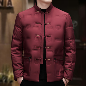 冬季中老年压胶羽绒服风立领唐装XZ804/D2310P200外景图片