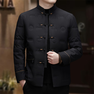 冬季中老年压胶羽绒服风立领唐装XZ804/D2310P200外景图片