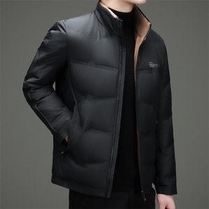 冬季立领商务羽绒服绣标中老年保暖外套XZ804/M6902P205图片