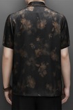 夏季香云纱高端印花唐装男士中老年风新中式汉服MB9217P86，男装民族服装，星座804（原QT730）