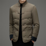 25年风轻薄唐装冬季中老年男士羽绒服父亲衣服汉服男M517P190，男装民族服装，星座804（原QT730）