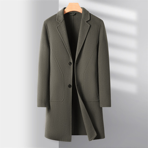 秋冬双面呢羊毛大衣男中长款商务休闲修身呢子33010P235挂拍,男装毛呢大衣,星座804（原QT730）