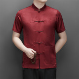 25年夏季高端提花唐装男士中老年风新中式汉服M9302P93，男装民族服装，星座804（原QT730）