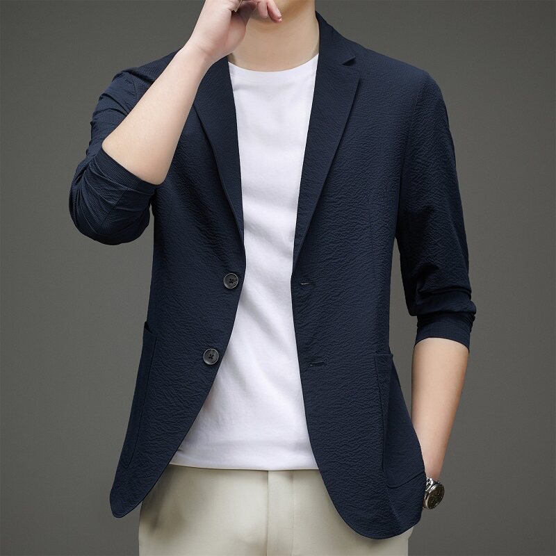 冰丝西服男夏季薄款商务休闲透气防晒服男士外套M8905P100,男装西服,星座804（原QT730）
