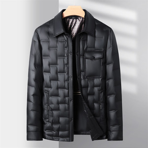 冬季男士休闲轻薄羽绒服加厚保暖压胶夹克XZ804/M6916P180图片
