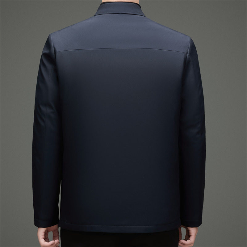 冬季高品中老年纯色商务羽绒服貂绒内胆可拆M5199P235,男装羽绒服,星座804（原QT730）
