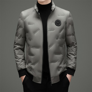 25年冬季男士商务立领白鸭绒羽绒服纯色羽绒外套XZ804/M6957P170图片