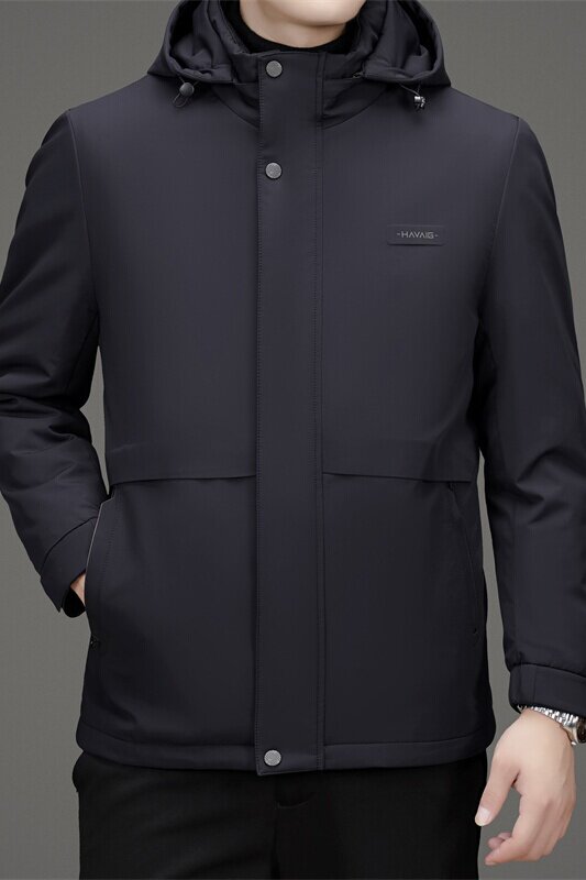 水貂绒内胆可拆羽绒服男士中老年连帽冬季派克服外套M72812P320,男装羽绒服,星座804（原QT730）