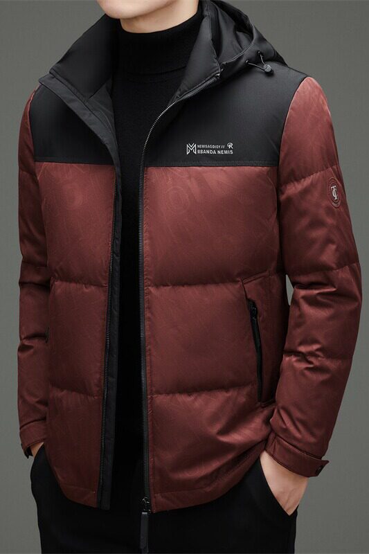 冬季新标高充绒帽可脱卸拼色简约羽绒服XZ804/M6951P260，男装羽绒服，星座804（原QT730）