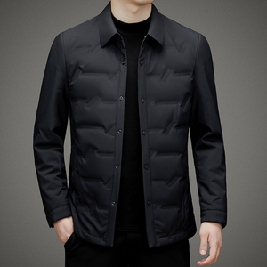 男士商务休闲轻薄羽绒服秋冬新款加厚保暖修身夹克G2210P115藏青图片