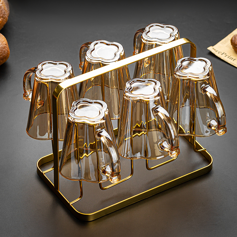 2024高级感杯子女新款水杯家用套装玻璃杯待客高颜值轻奢客厅茶杯,餐饮具,玻璃杯,淘宝优惠券,粉丝福利购,淘宝优惠卷