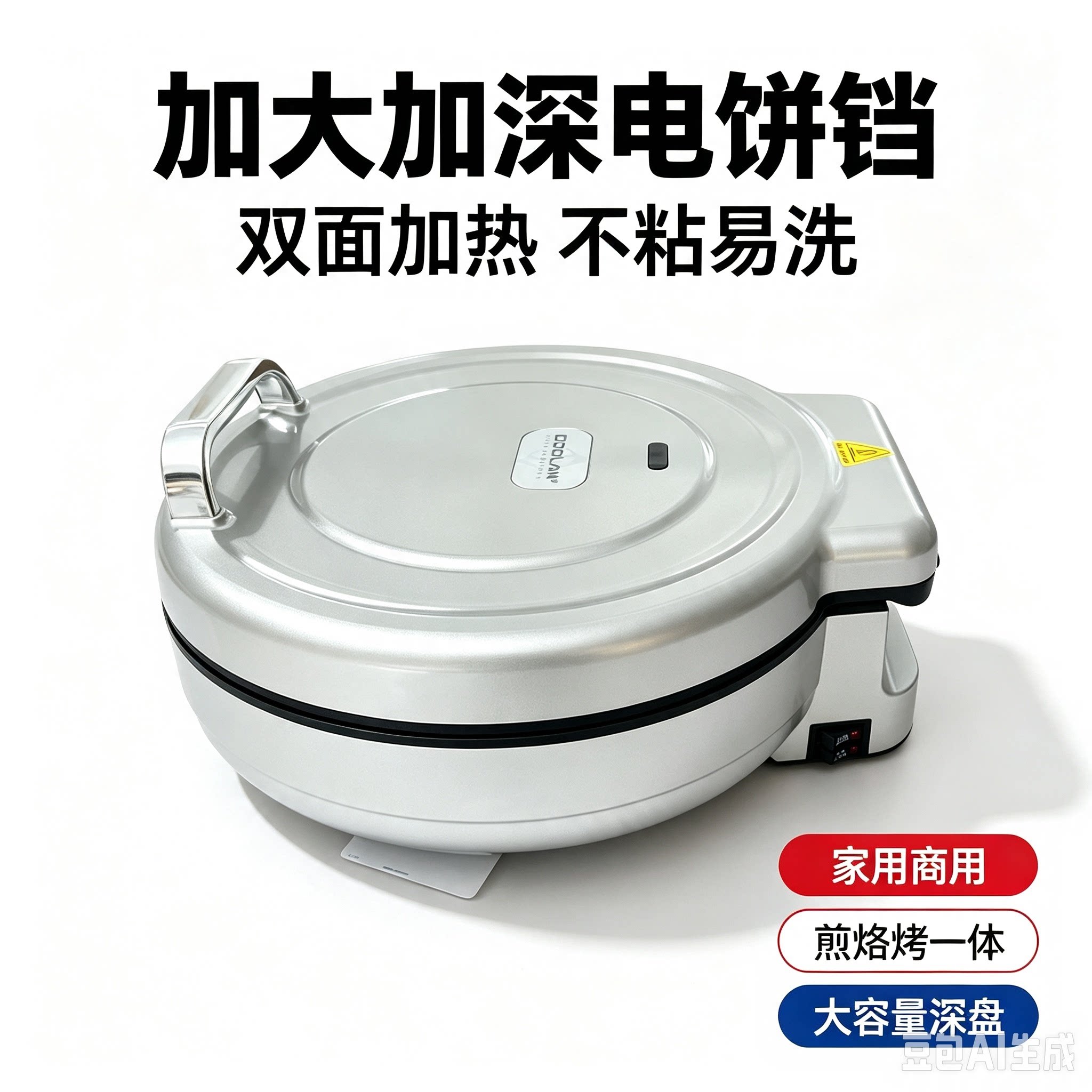 东菱铝合金电饼铛0涂层煎烤一体多功能烙饼料理锅36CM口径烤盘