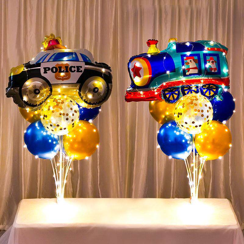 boy automobile theme birthday party luminescence children One year old Cartoon balloon ornament scene arrangementin the Festive supplies/Gift , Gift ideas , 发光气球 category - from Buy2taobao.com to provide professional Taobao agent buy service