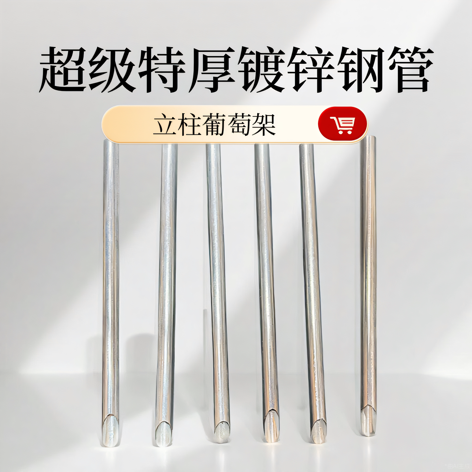 围栏立柱杆镀锌钢管立柱方管矩形方管尖头角铁塑料网路标志牌地桩图片