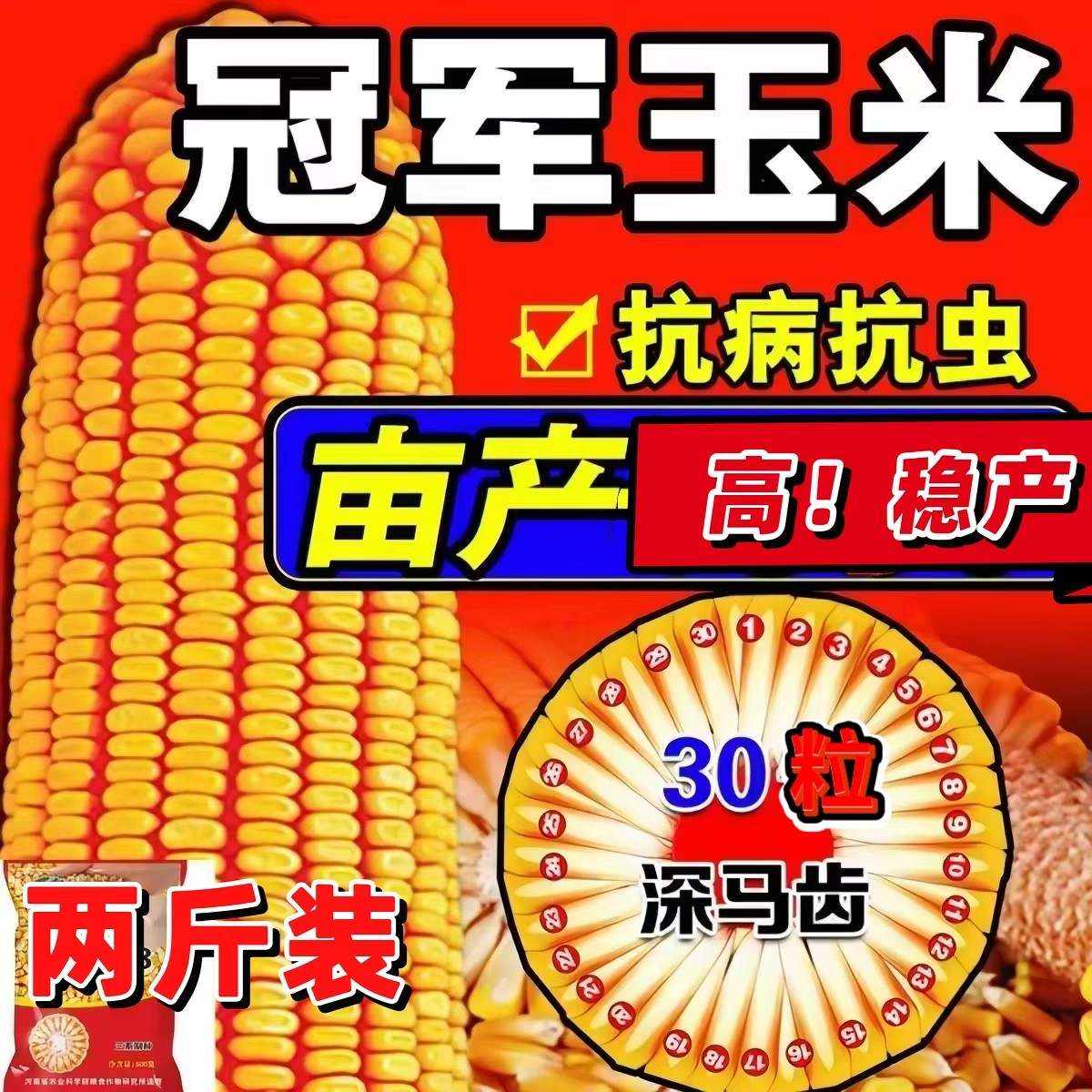 高产饲料玉米种子三系制种郑单958国标级玉米种子高杆大棒包谷籽