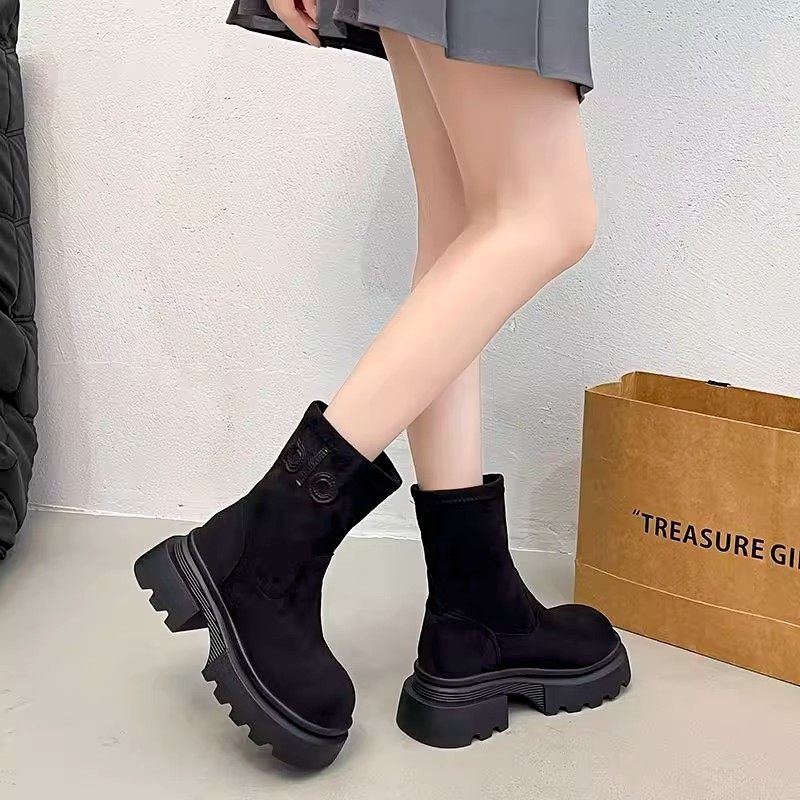 大码女靴41到43秋季2025新款女鞋胖mm粗腿靴子加肥加宽大筒围长靴,女鞋,弹力靴/袜靴,淘宝优惠券,粉丝福利购,淘宝优惠卷