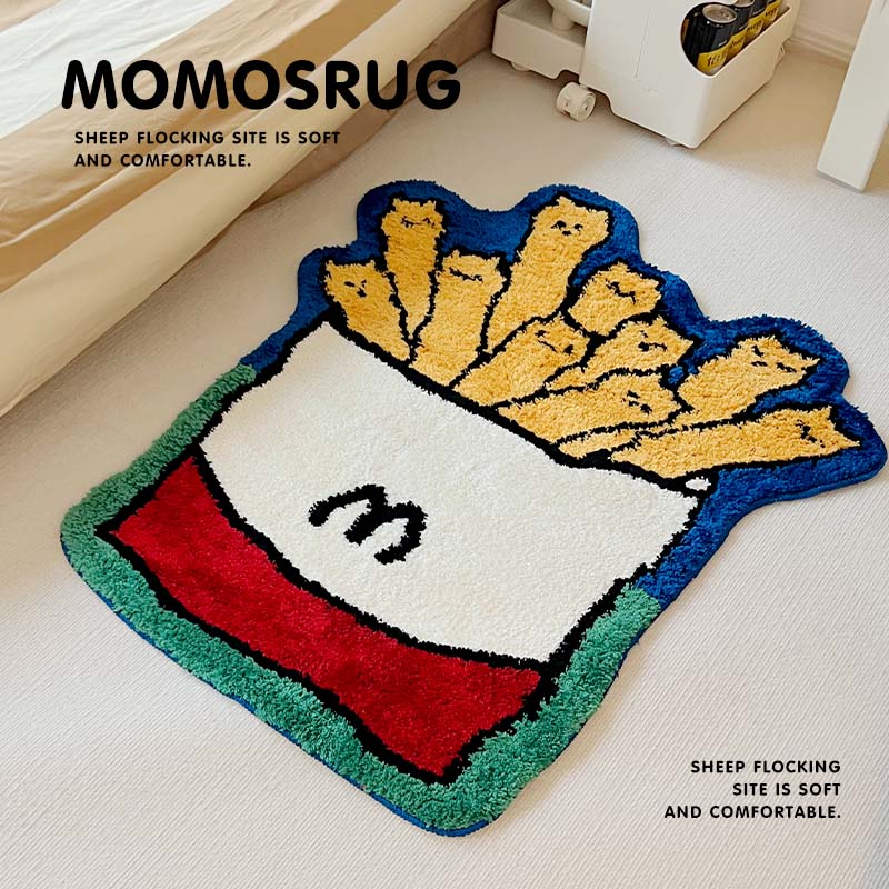 momosrug可爱家用镜前毯卧室地毯