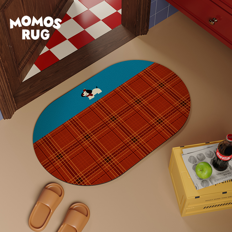 momosrug卡通小狗浴室吸水地垫