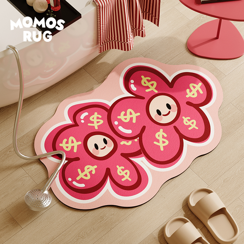 momosrug浴室吸水地垫卡通
