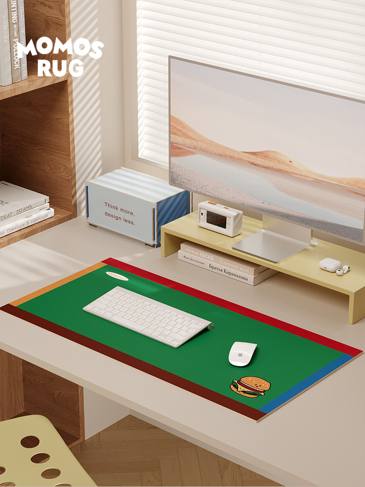 炸薯条汉堡鼠标垫家庭卡通办公桌垫可爱高端电子竞技电脑键盘桌面