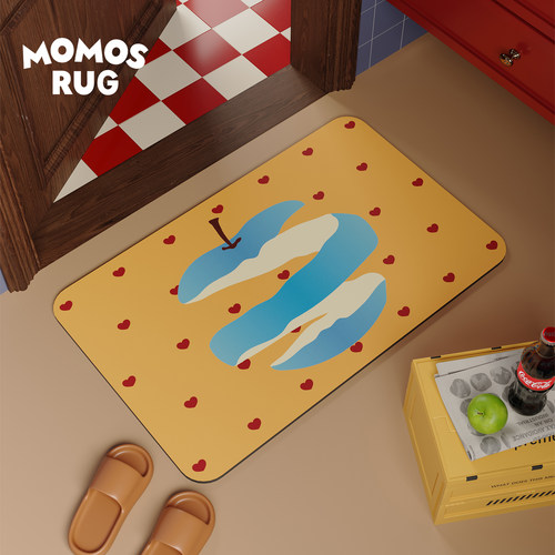 momosrug浴室吸水地垫卡通