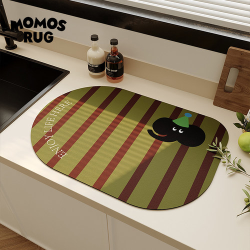 复古小象厨房沥水垫百搭秋冬氛围感台面吸水餐垫碗垫鼠标茶水垫子