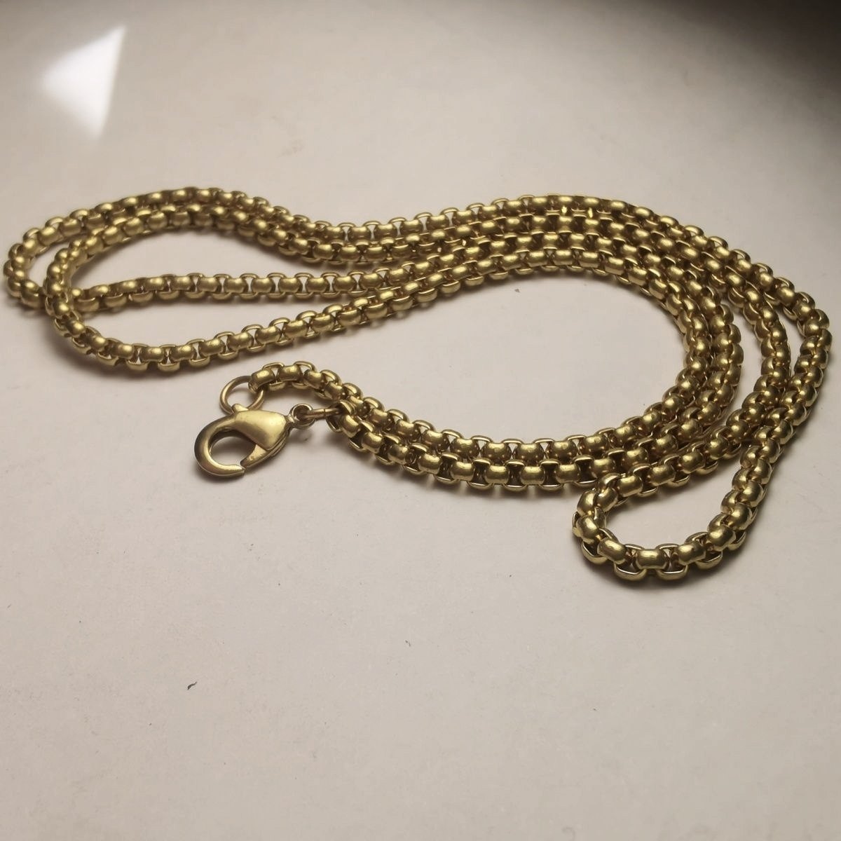 铜链爱心配饰新款上市黄铜链子优质全新轻奢小众精品盒子链气质