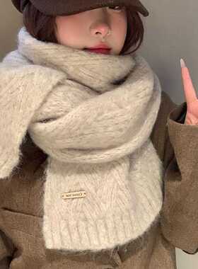 新款羊驼毛围巾女韩版百搭保暖