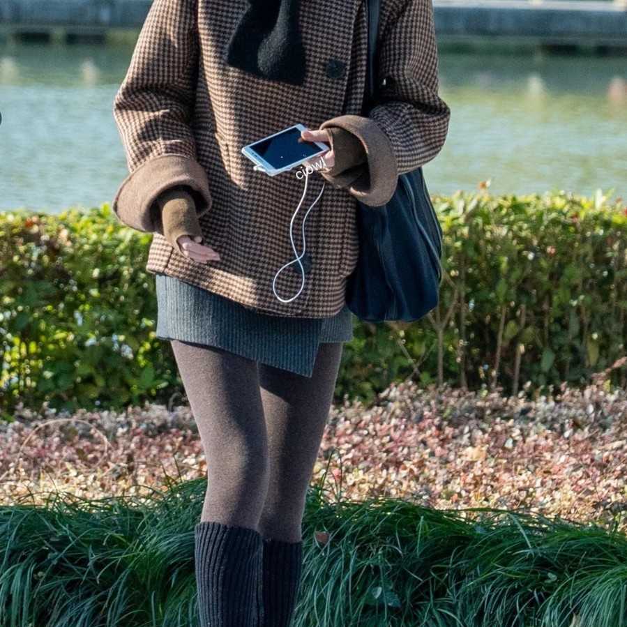 2026麻咖加绒压力连裤袜女秋冬克