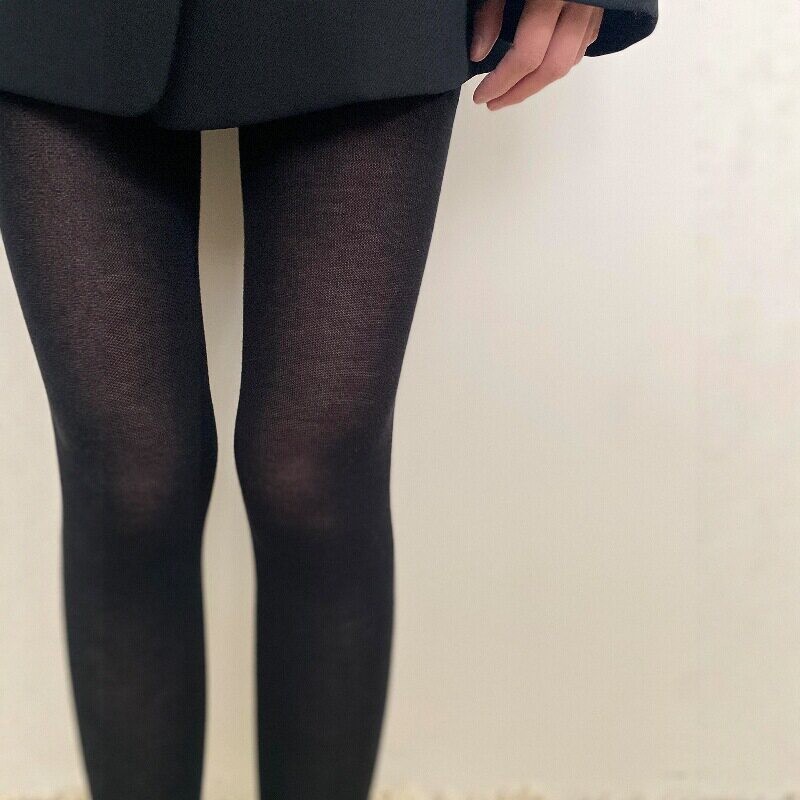 黑色高透肤连裤袜女秋冬日系外穿