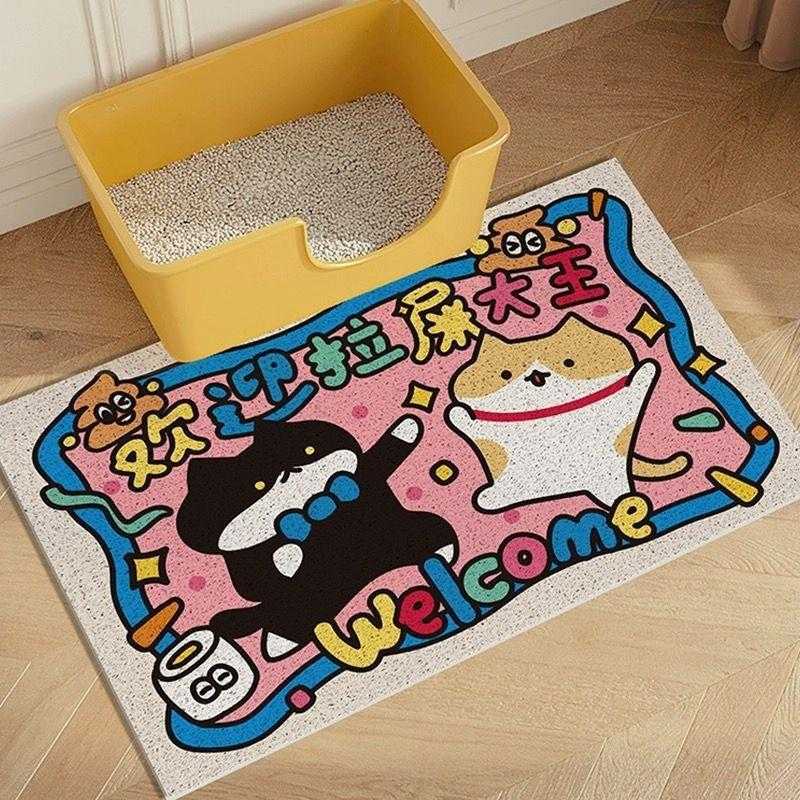 卡通可爱猫砂盆垫耐脏易打理控砂