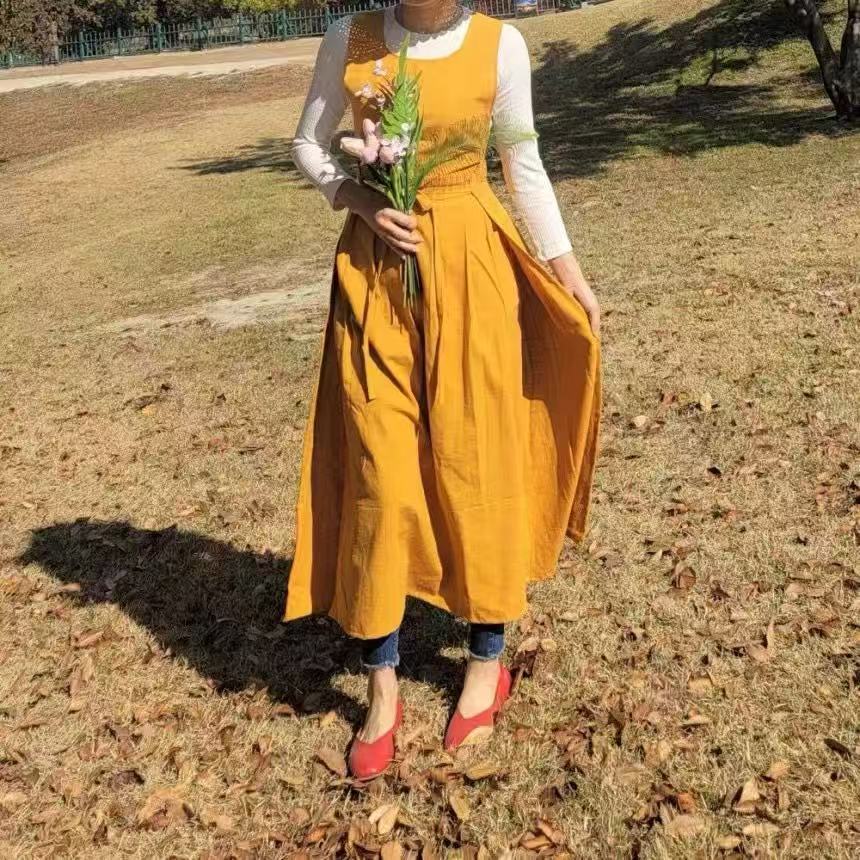 韩式清新多颜色家用厨房花艺罩衣女四季通用北欧风围裙围腰