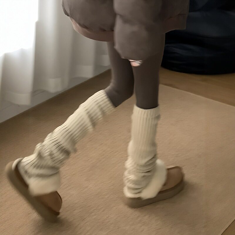 秋冬保暖针织毛线堆堆袜|瑜伽70